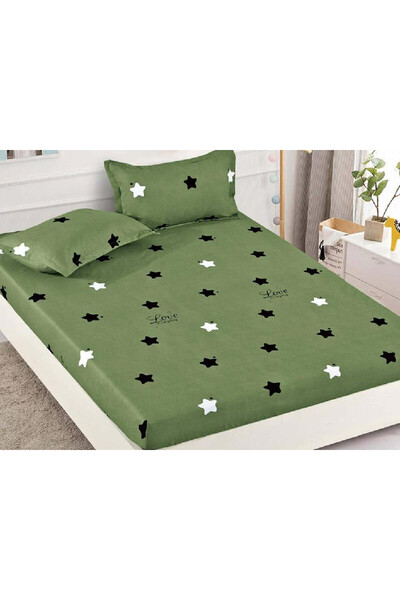 Talis Ελαστικό σεντόνι και 2 μαξιλαροθήκες, Starry Green, 180x200cm (Finet)
