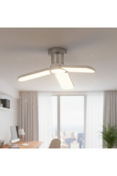 EVİST 3 Kanatlı Katlanabilir Pervane Tipi LED Ampul - 24W E27 Duy Beyaz Işık ...