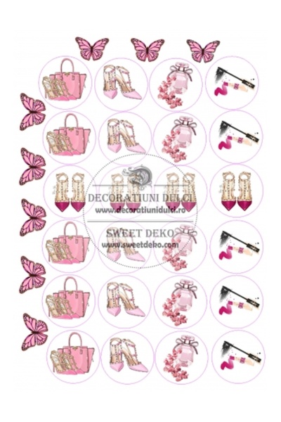 Decoratiuni Dulci Edible image, fashion circles - Cut out