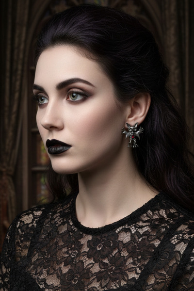 İYİ MODA Gotik Yarasa Küpe Gothic Punk Yarasa Hediyelik Küpe