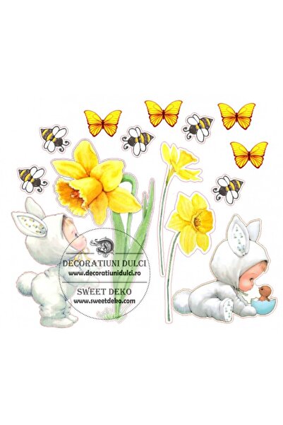 Decoratiuni Dulci Представете си cometibila baietel iepuras - Decupat