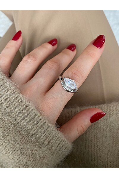 Pinery Jewels Limited Edition - Women's Ring with Large Oval Stone and Bottom...