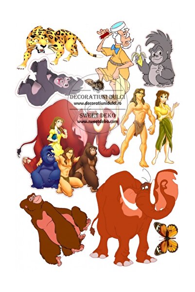 Decoratiuni Dulci Представете си cometibila - tarzan personaje - Decupat