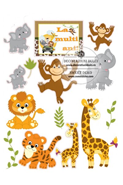 Decoratiuni Dulci Safari Edible Image - Cut Out