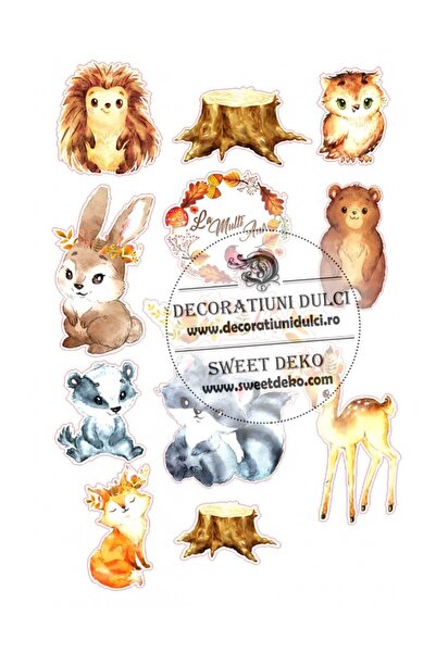 Decoratiuni Dulci Представете си cometibila animalutele din padure - Decupat