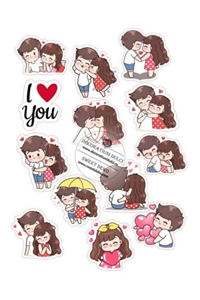 Decoratiuni Dulci Moments of Love, edible picture for desserts - Cut out