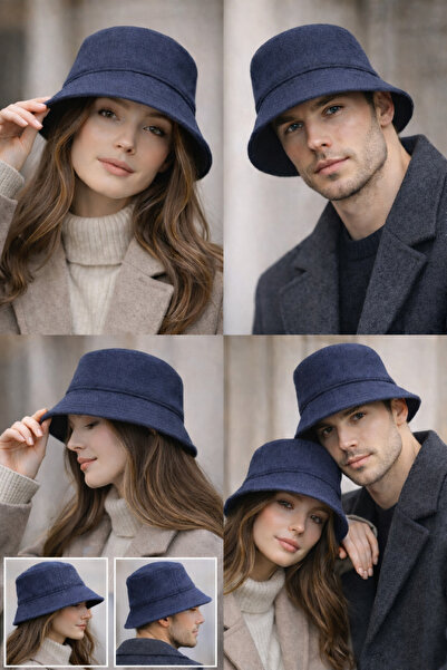 kuru Colorful Unisex Thick Cashmere Fabric Bucket Hats