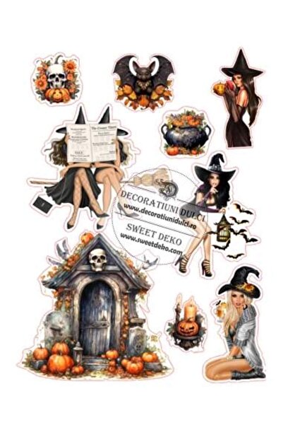 Decoratiuni Dulci Beautiful Witches | Edible Image - Cut Out