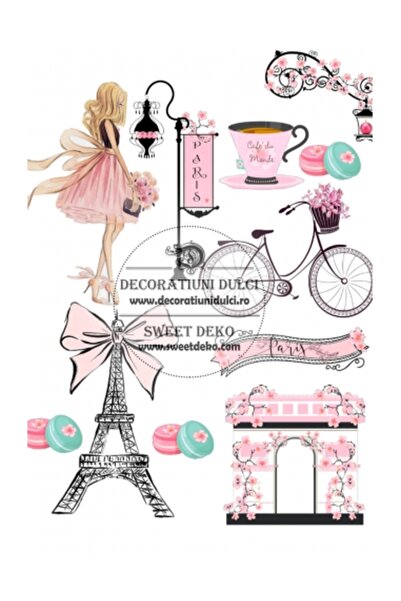 Decoratiuni Dulci Сладък Париж - представете си cometibila - Decupat