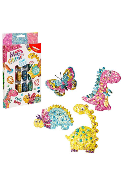 gnsstore HOBİ SET MAGIC GLITTER CUTE DINO 12X5ML.