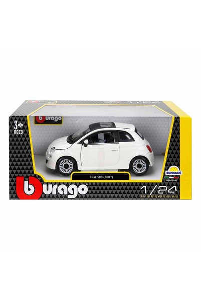 gnsstore BURAGO 1/24 FIAT 500 2007 BEYAZ