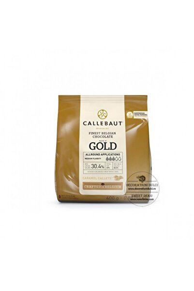 Decoratiuni Dulci Barry Callebaut - ciocolata gold - 30.4% - 400GR.
