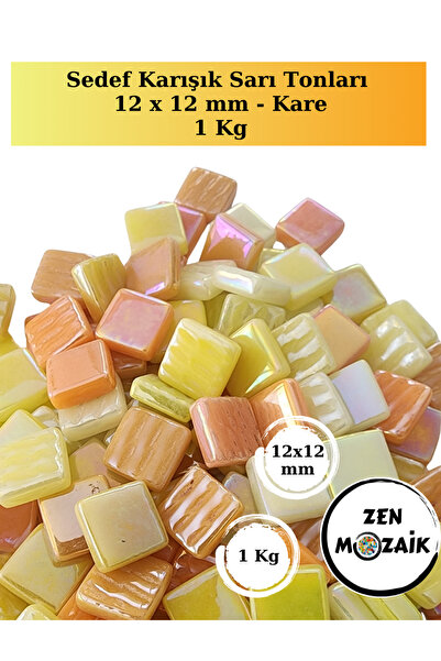 Zen Mozaik Mixed Color Glass Mosaic Tiles for Your Artistic Mosaic Works - 1 kg