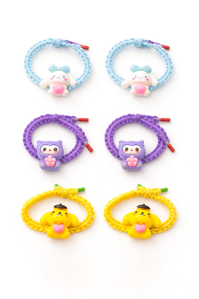 MakeWell Girl's Cartoon Character Rubber Hair Clip – Cute Figured Hair Clip