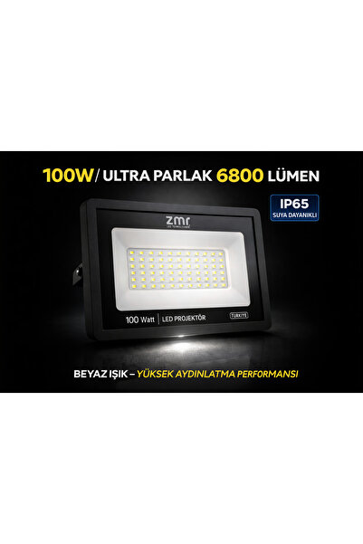 ZMR LUMIXA 100WATT ULTRA SLİM LED PROJEKTÖR(220V-6500K-6800LM) BEYAZ IŞIK