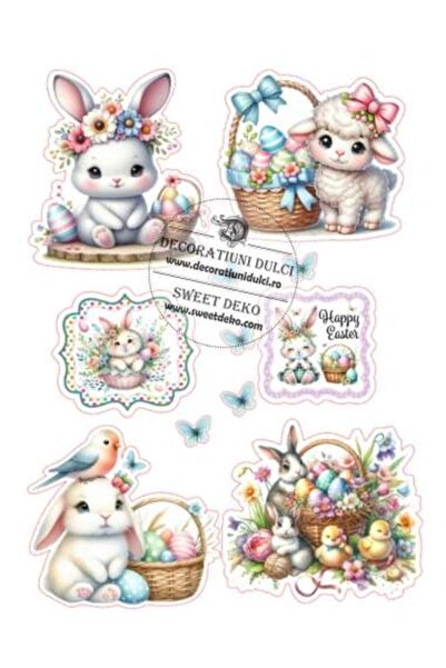 Decoratiuni Dulci Imagine comestibila Easter Bunny | Iepurasul de Paste - Dec...