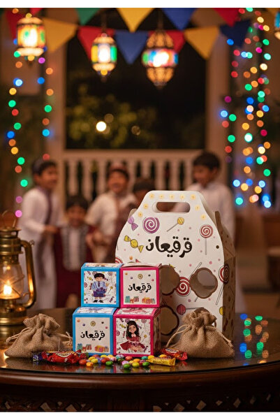 Generic علب تغليف حلويات وتوزيعات العيد - تصميم قرقيعان) المبتكر - 4علب