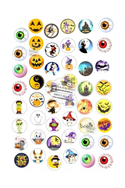 Decoratiuni Dulci Imagini comestibile pentru decor macarons | Oreo Halloween ...