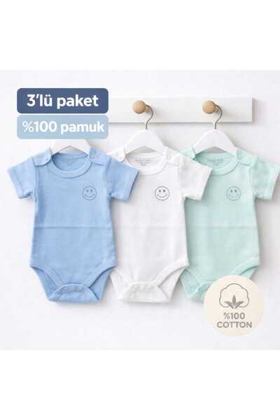 CEMRE Newborn Baby/Child 3-Piece Body Suit with Ruffles and Half Sleeves, 100...