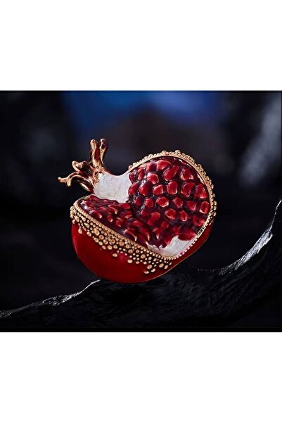 ESJ Bolluk Bereket Huzur Simgesi Nar Kadın Broş Ebat: 3,4*4,5 cm