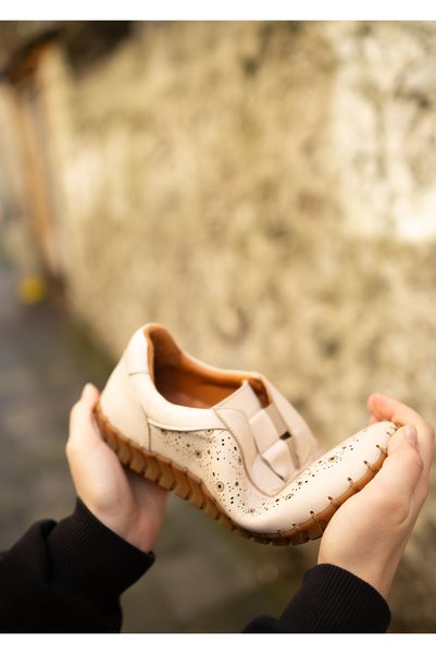 Venüs 2010730 Genuine Leather Laser Orthopedic Sole Women's Rubber Shoes