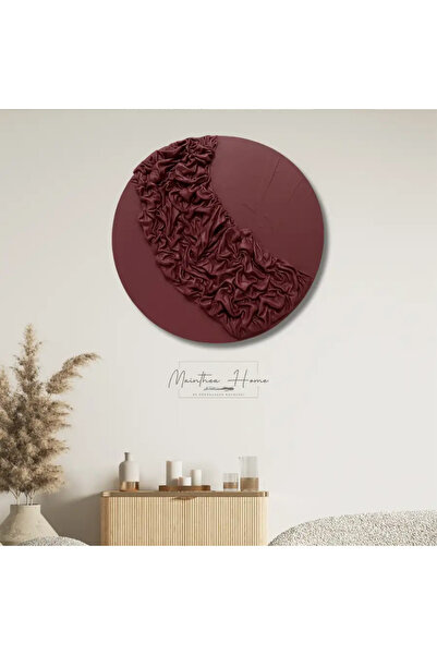 MAİNTHEAHOME Dokulu Yuvarlak Alçı Tablo Bulut Örtüsü | El Yapımı 3D Dekoratif...