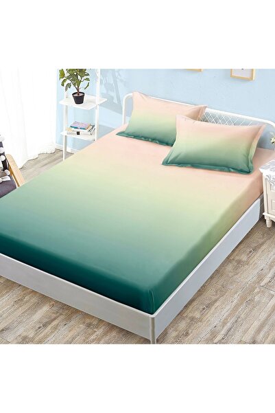 Talis Cearsaf de pat cu elastic si 2 fete de perna Junne Rainbow V3 180x200 c...