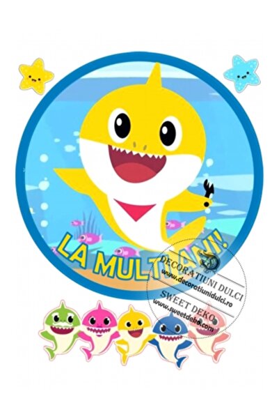 Decoratiuni Dulci Φανταστείτε cometibila Baby Shark Boy - Decupat