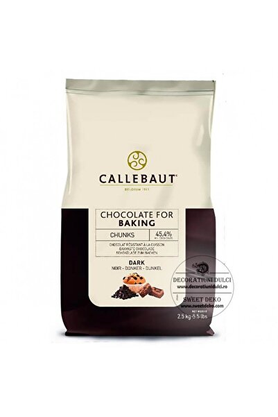 Decoratiuni Dulci Ciocolata neagra termostabila, Callebaut - на парчета