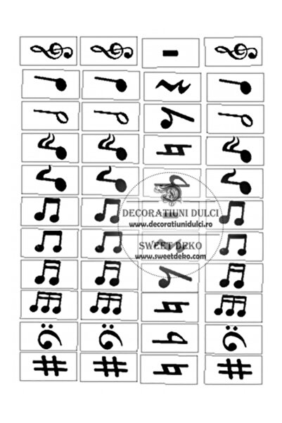 Decoratiuni Dulci Представете си cometibila dreptunghiuri note muzicale - Dec...