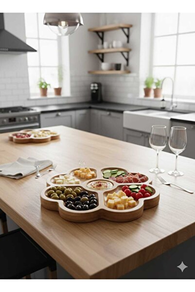 AKGHOME 1 Adet Bambu 20-30 Cm Arası Uzunlukta Sunumluk & Servis Tepsisi