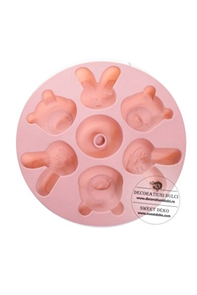 Decoratiuni Dulci Silicone mold 7 shapes Winnie and bunny
