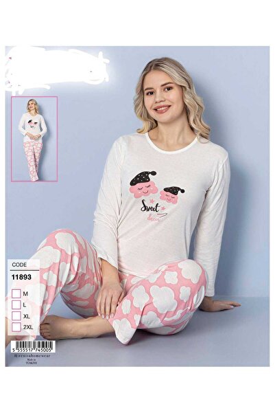 LİLA PİJAMA Cotton Combed Long Sleeve Quality Pajama Set
