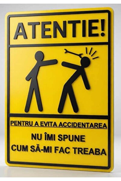 baretepro Plaque, Funny Warning Sign, Unique Gift for Craftsmen, Yellow/Black...