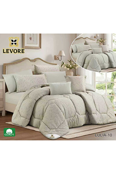 Levore Cotton 4-piece bedspread set, 100% soft cotton, floral pattern, double...