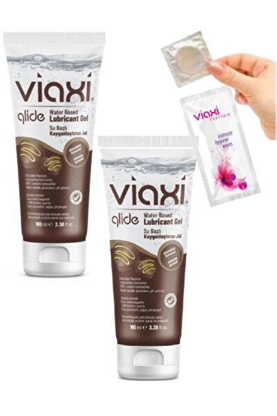 Viaxi Glide Su Bazlı Çikolatalı Kayganlaştırıcı Masaj Jel 100 mlx2+Genital Hi...