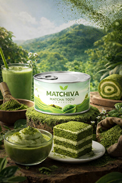 MATCHİVA Yemeklik Matcha Tozu - Pasta, Kek, Smoothie vb. için