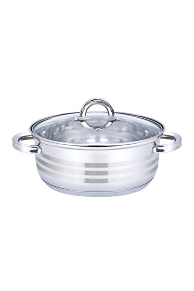 Floria Stainless steel pot ZLN-4106, glass lid, 4l, 24cm, three-layer base, i...