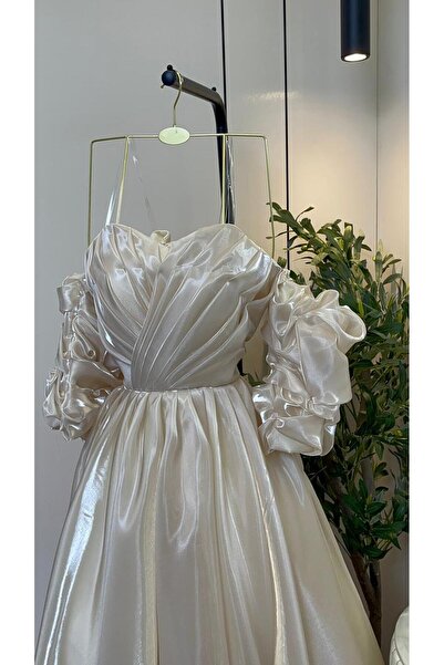 Generic Royal silk pearl dress