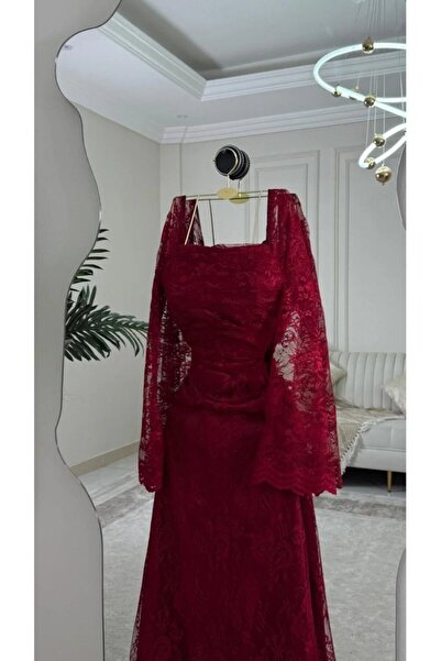 RANA DRESSES Red lace dress