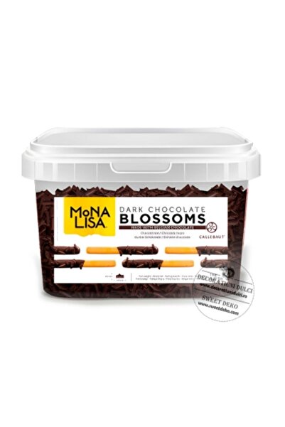 Decoratiuni Dulci Blossom, bucle din ciocolata neagra, Callebaut