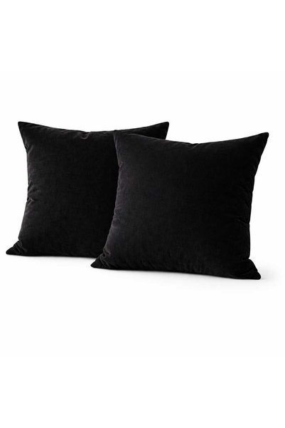 BURCIN HOME Black Throw Pillow Cover 45X45 cm Set of Two Decorative Pillow Covers Modern Sofa Throw Pillow