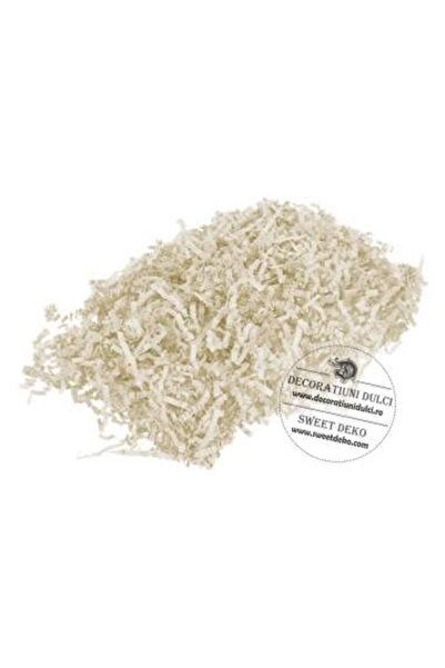 Decoratiuni Dulci Strips of white corrugated paper for packaging