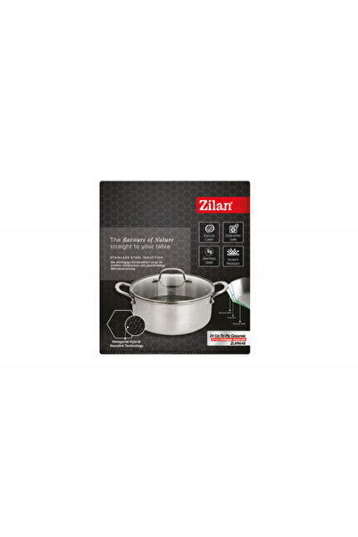 Zilan ZLN9648 Tri-Ply stainless steel pot, lid, non-stick 24cm, 4.3l, inducti...