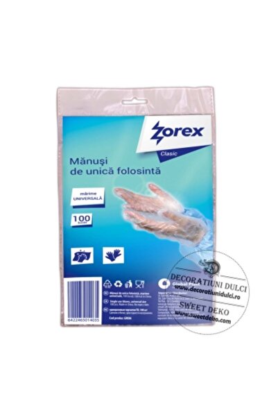 Decoratiuni Dulci Manusi de unica folosinta Zorex Clasic (100buc/set)
