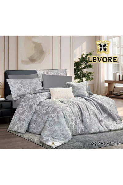 Levore مفرش ليفوري 8قطع نفرين جاكار فاخر ملكي ناعم الملمس SCARLETT-07