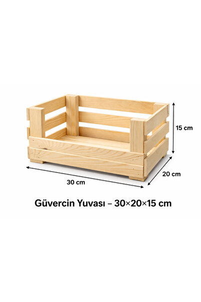 Tahta Dizayn Ahşap Güvercin Yuvası Folluğu | Doğal Çam Ağacı | Güvercin Kasas...