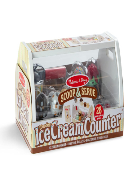 Melissa & Doug Wooden Ice Cream Stand (Scoop & Serve)