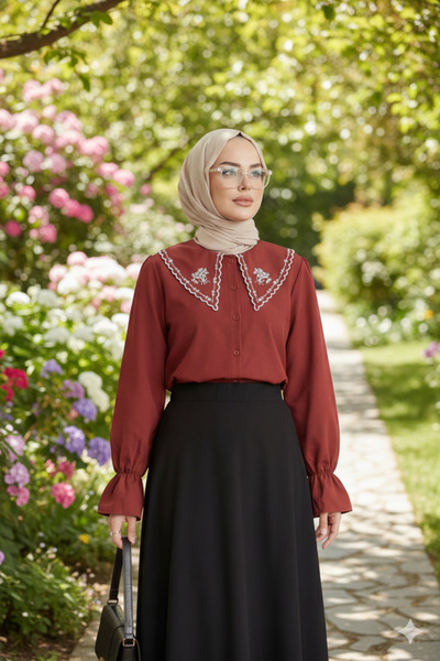 bellura Bebe Yaka Fistolu Kolu Lastikli Poplin Gömlek