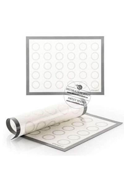 Decoratiuni Dulci Plansa pentru copt macaron, fiberglass 30x40cm Silikomart